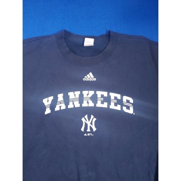 Vintage Y2K Adidas New York Yankees MLB Baseball Sports Sweatshirt Men's  XL - Picture 2 of 14